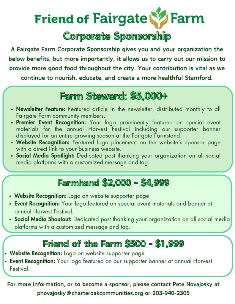 Fairgate Farm Corporate Sponsorship