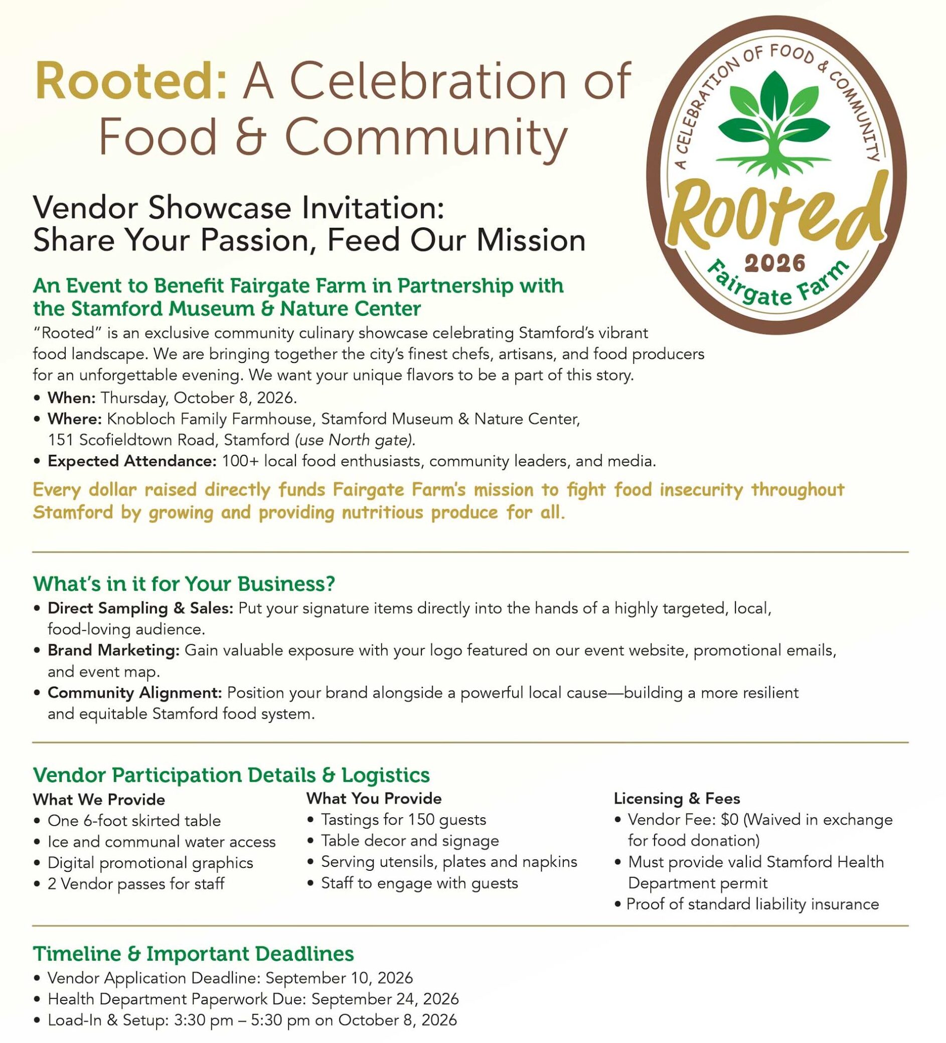 Rooted Vendors: A Celebration of Food & Community